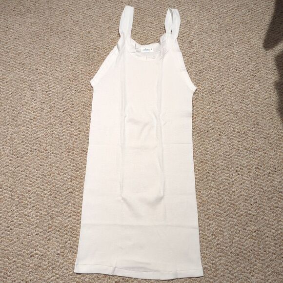 Vintage Aurea Mens Undershirt Tank Top Size 5 US Large White Ribbed Cotton - Picture 4 of 6